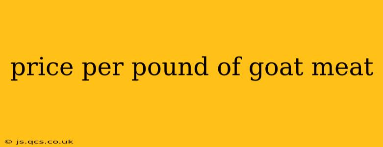 price per pound of goat meat