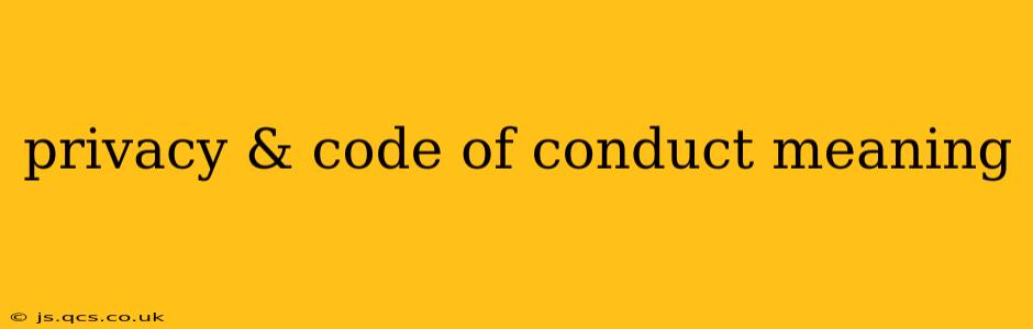 privacy & code of conduct meaning