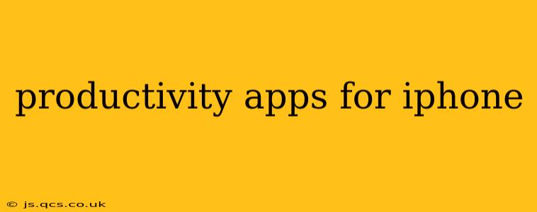 productivity apps for iphone