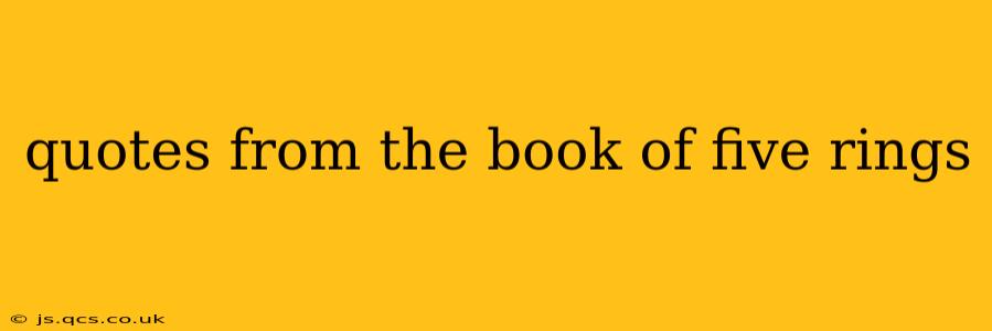 quotes from the book of five rings