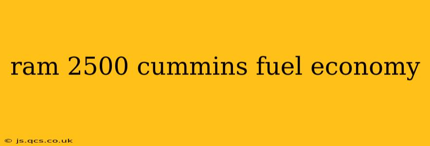 ram 2500 cummins fuel economy
