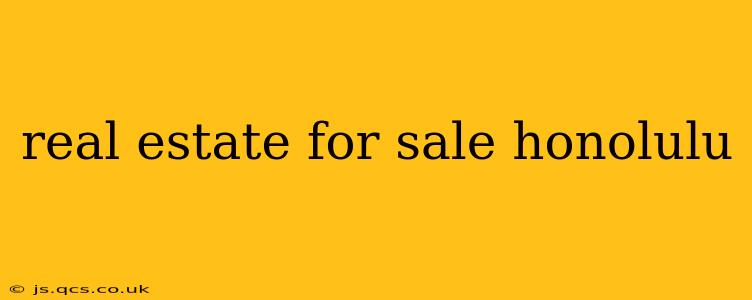 real estate for sale honolulu