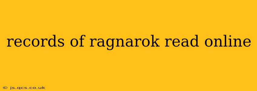 records of ragnarok read online