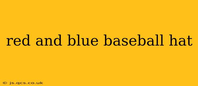 red and blue baseball hat