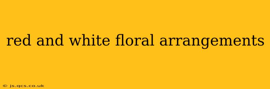red and white floral arrangements