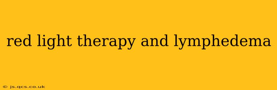 red light therapy and lymphedema