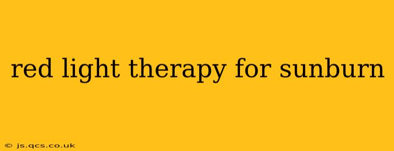 red light therapy for sunburn
