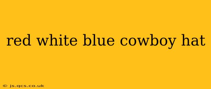 red white blue cowboy hat
