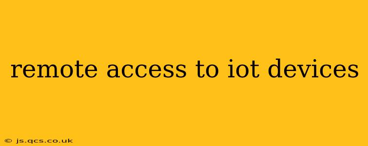 remote access to iot devices