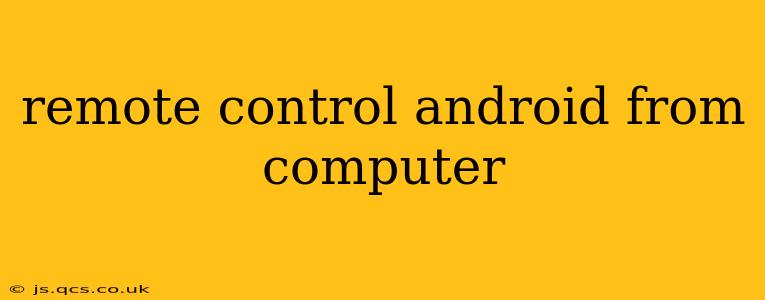 remote control android from computer