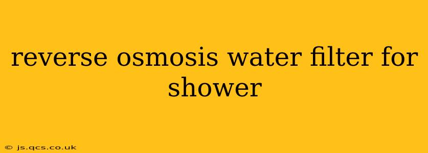 reverse osmosis water filter for shower