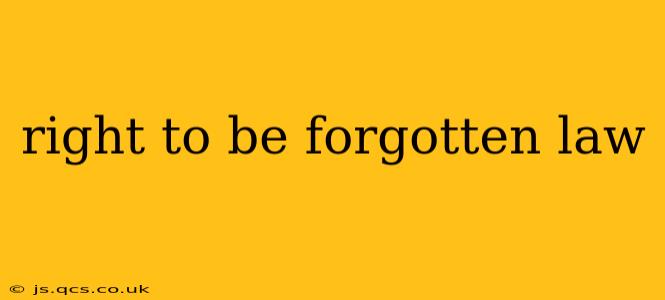 right to be forgotten law