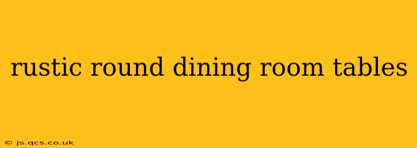 rustic round dining room tables