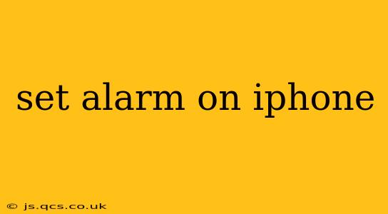 set alarm on iphone