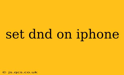 set dnd on iphone