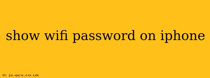 show wifi password on iphone