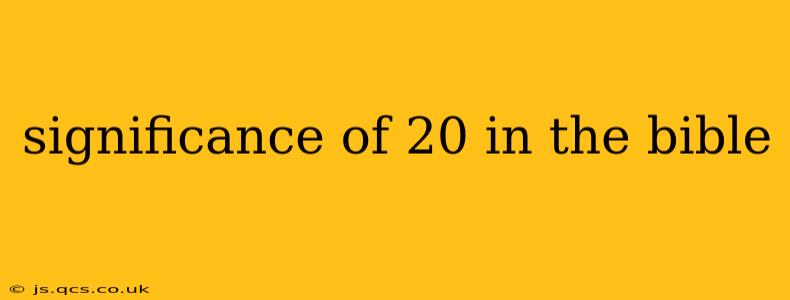 significance of 20 in the bible