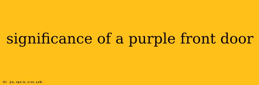 significance of a purple front door