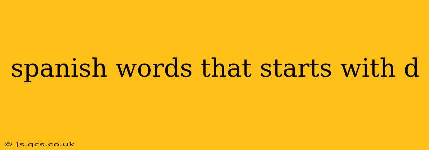 spanish words that starts with d