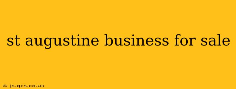 st augustine business for sale