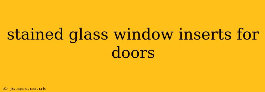 stained glass window inserts for doors