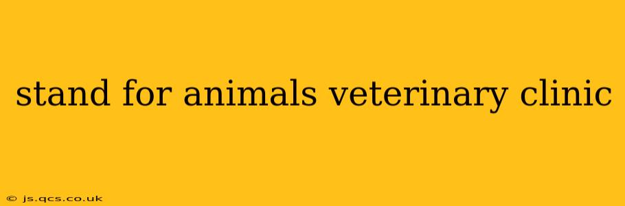 stand for animals veterinary clinic