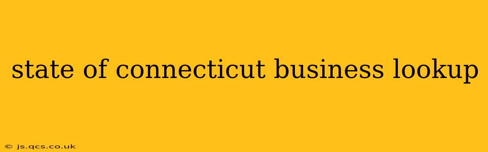 state of connecticut business lookup