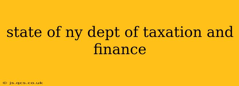 state of ny dept of taxation and finance
