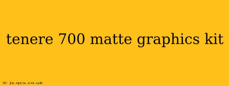 tenere 700 matte graphics kit