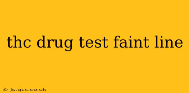 thc drug test faint line