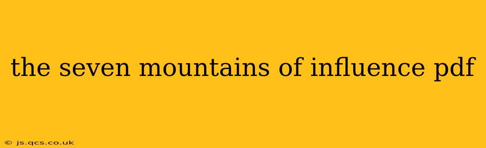 the seven mountains of influence pdf