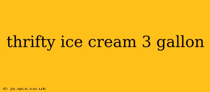 thrifty ice cream 3 gallon