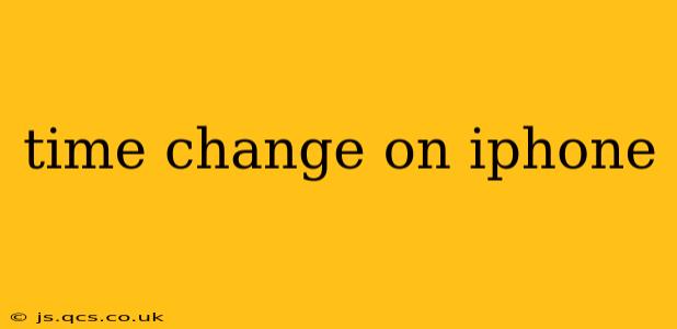 time change on iphone