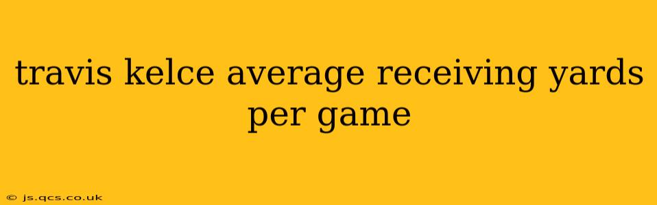travis kelce average receiving yards per game