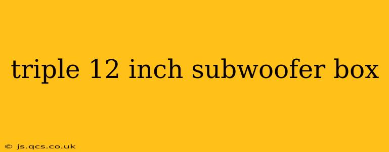 triple 12 inch subwoofer box