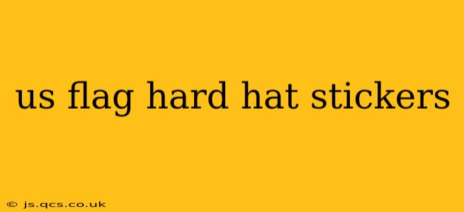 us flag hard hat stickers
