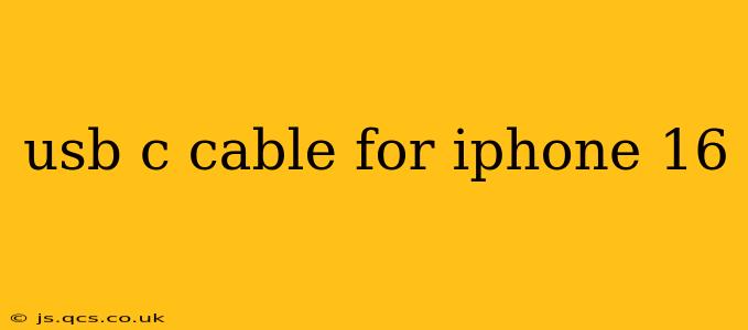 usb c cable for iphone 16