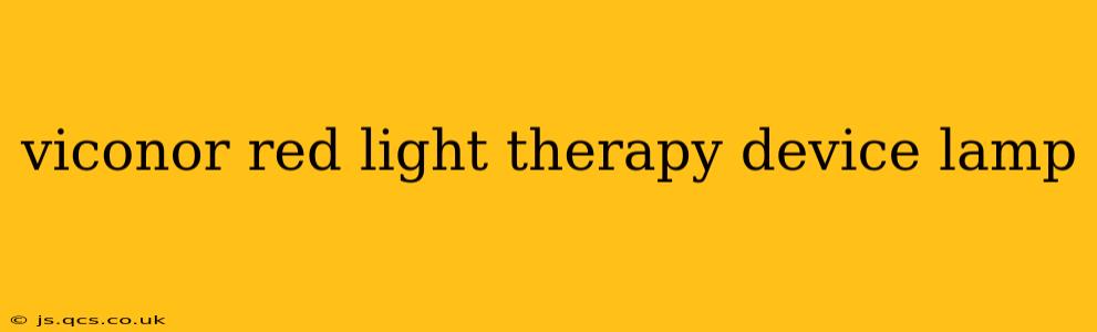 viconor red light therapy device lamp