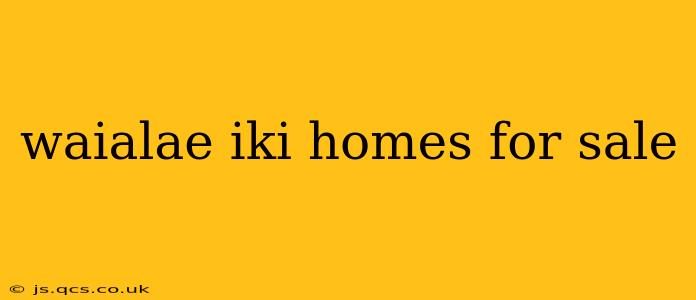 waialae iki homes for sale