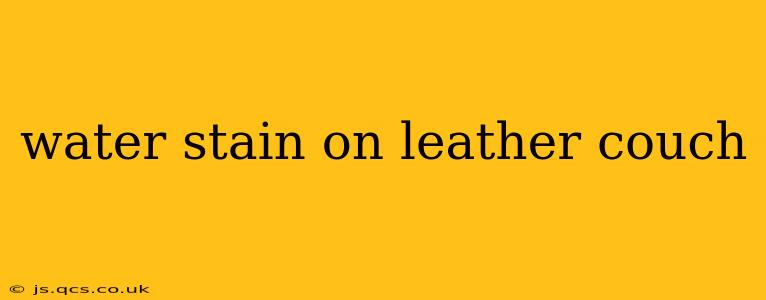 water stain on leather couch