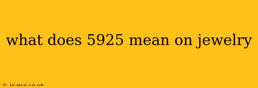 what does 5925 mean on jewelry