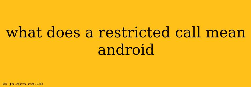 what does a restricted call mean android