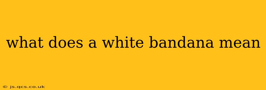 what does a white bandana mean