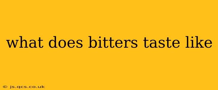 what does bitters taste like