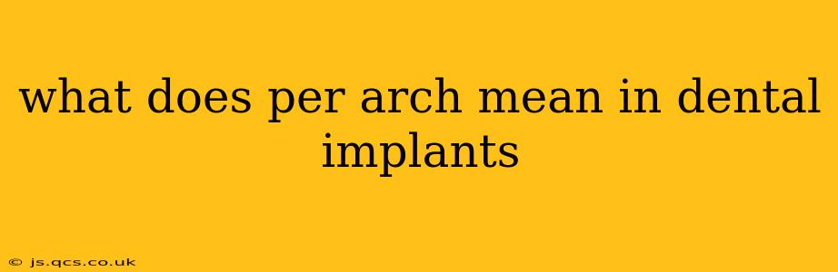 what does per arch mean in dental implants
