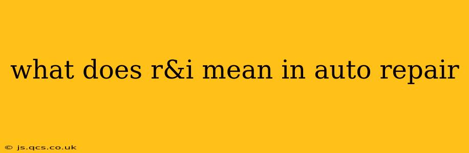 what does r&i mean in auto repair