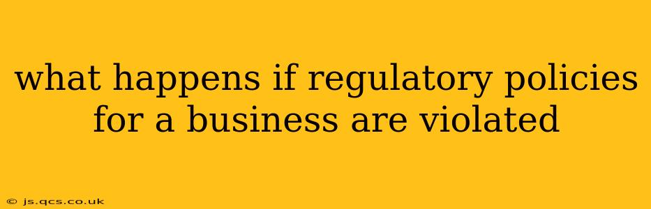 what happens if regulatory policies for a business are violated