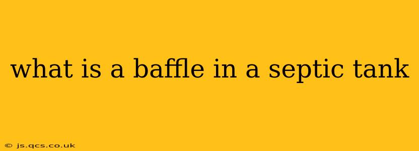 what is a baffle in a septic tank