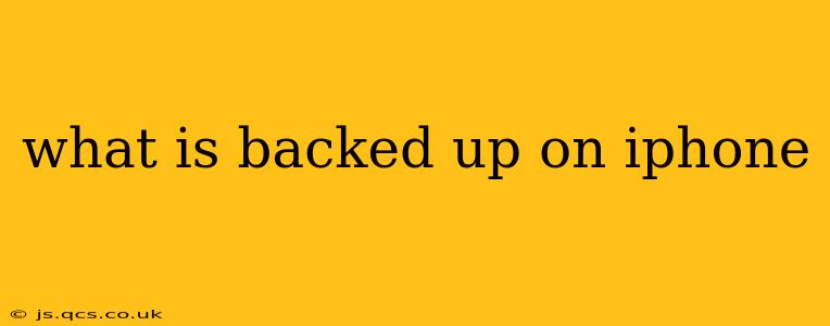 what is backed up on iphone