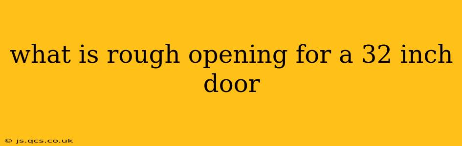 what is rough opening for a 32 inch door